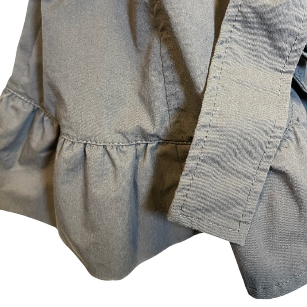 Sandro Charcoal Gray Ruffled Tie‎ Waist Jacket M - Picture 7 of 12